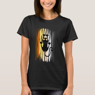 Funny Bear Pride Black Cat Scratching Claw Marks T-Shirt
