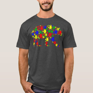 Funny Bear Puzzle Animals Lover Autism Awareness T-Shirt