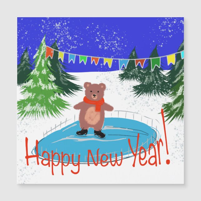  Funny bear skating (Front)