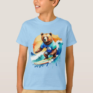 Funny bear surfing T-Shirt