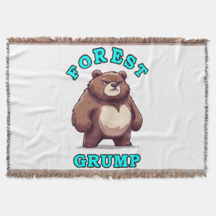 Funny Bear Throw Blanket