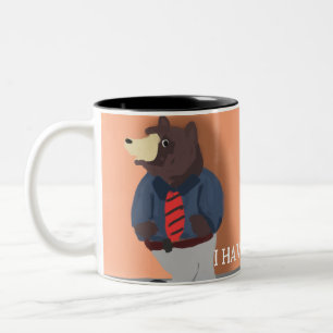 Funny Bear Two-Tone Coffee Mug