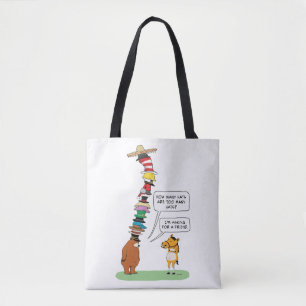 Funny Bear Wearing Many Hats Tote Bag