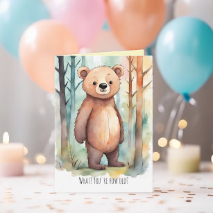Funny Bear Years Birthday Card