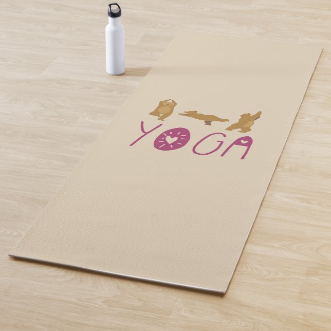 Funny Bear Yoga Poses Mat (In Situ)