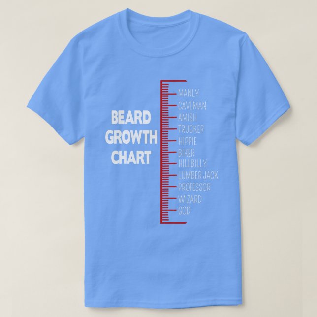 Funny Beard Chart  T-Shirt (Design Front)