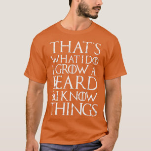 Funny Beard Cool I Grow Facial Hair Man T-Shirt