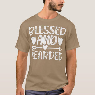 Funny Beard Gifts Blessed And Bearded 3 T-Shirt