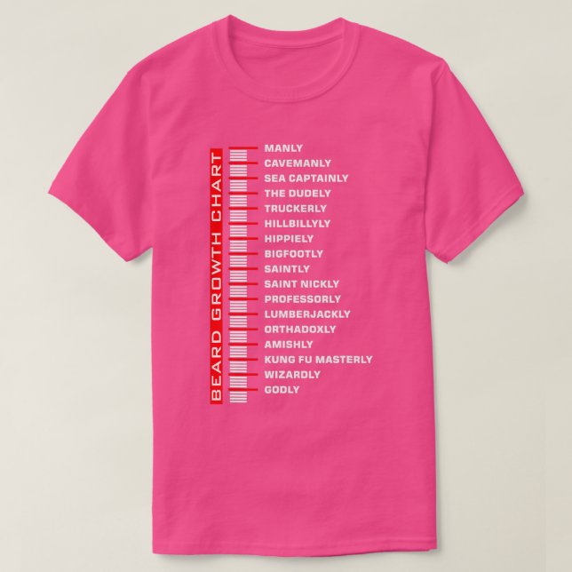 Funny beard growth chart  T-Shirt (Design Front)