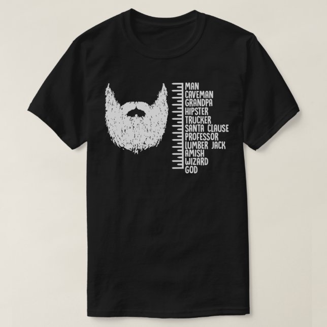 Funny Beard Growth TShirt (Design Front)