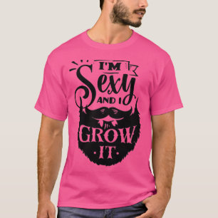 Funny Beard Hipster Men Lettering Typography 35 T-Shirt