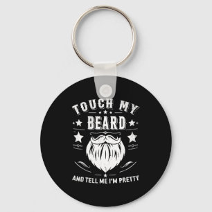 Funny Beard Quote Gift For Bearded Men Dad And Hus Key Ring