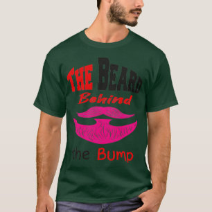 Funny Beard Quote the beard behind the bump Desing T-Shirt