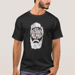 Funny Beardadelphia Beard Dad Father Grandpa Bask T-Shirt