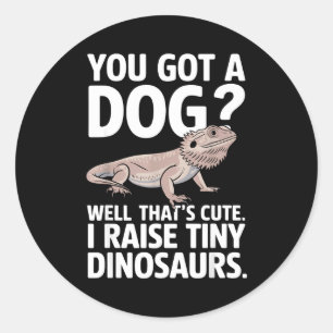 Funny Bearded Dragon Art For Men Women Bearded Dra Classic Round Sticker