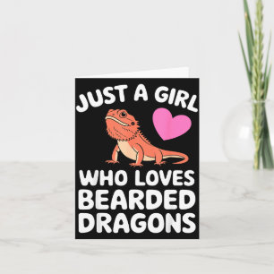 Funny Bearded Dragon Art For Women Girl Bearded Dr Card