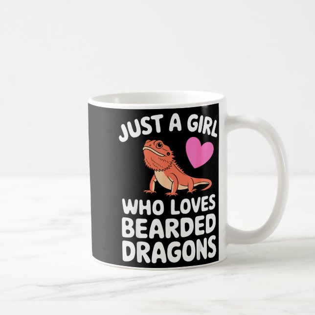 Funny Bearded Dragon Art For Women Girl Bearded Dr Coffee Mug (Right)