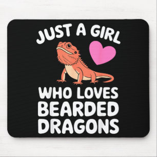 Funny Bearded Dragon Art For Women Girl Bearded Dr Mouse Mat
