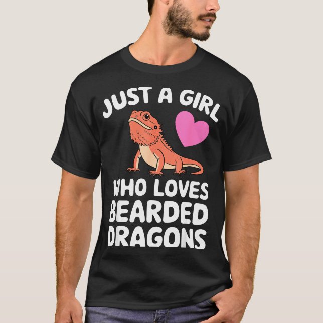 Funny Bearded Dragon Art For Women Girl Bearded Dr T-Shirt (Front)