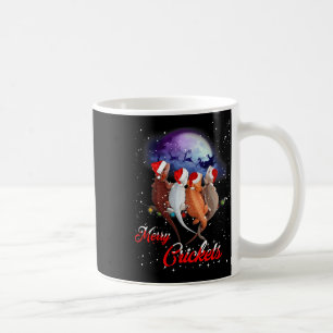 Funny Bearded Dragon Christmas Tee Merry Crickets  Coffee Mug