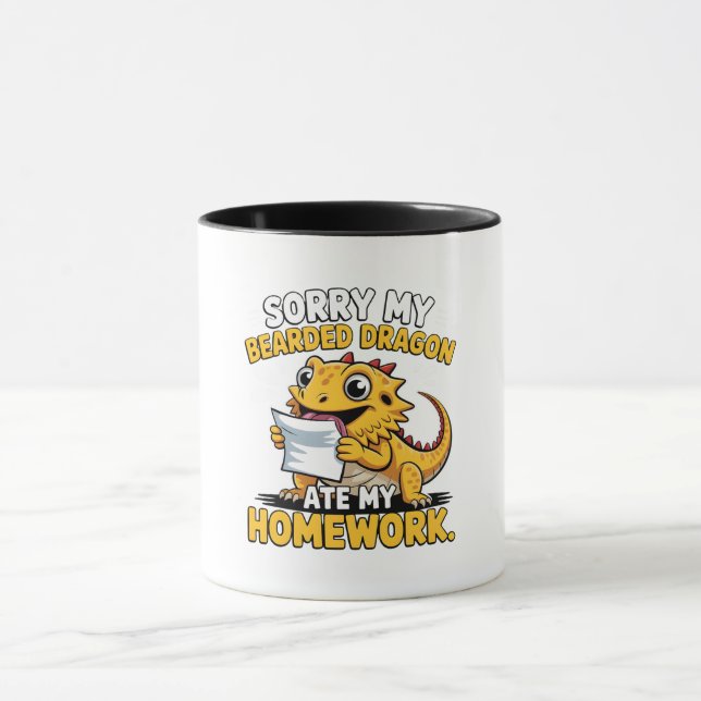 Funny Bearded Dragon Cute Reptile Lover Gift Mug (Center)