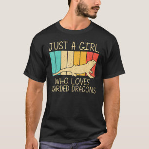 Funny Bearded Dragon For Girls Kid Reptile Iguana  T-Shirt