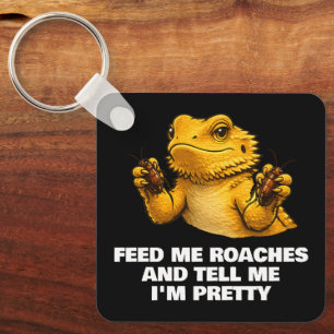 Funny Bearded Dragon Lover Reptile Owner Roaches Key Ring
