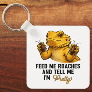 Funny Bearded Dragon Lover Reptile Owner Roaches Key Ring