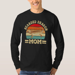 Funny Bearded Dragon Mum Lizard Reptile Retro Wome T-Shirt