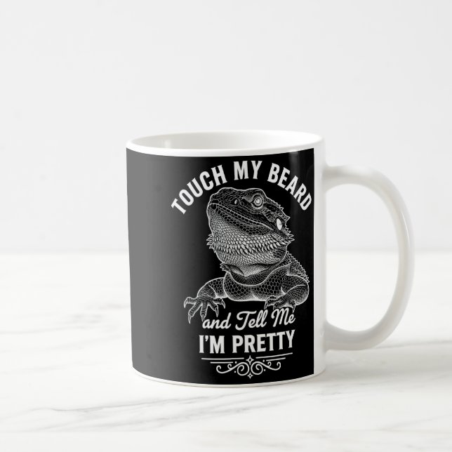 Funny bearded dragon saying reptile lover lizard coffee mug (Right)