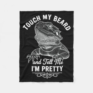 Funny bearded dragon saying reptile lover lizard fleece blanket