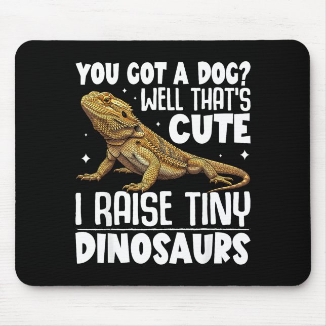 Funny Bearded Dragon Shirt For Men Women Lizard Lo Mouse Mat (Front)