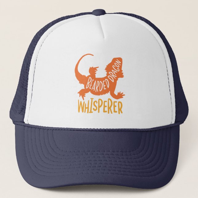 Funny Bearded Dragon Whisperer Trucker Hat (Front)
