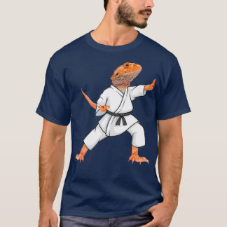 Funny Bearded dragons doing Karate Samurai Ninja T-Shirt