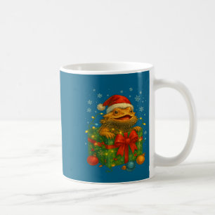 Funny Bearded Dragons Santa Christmas Tree Lights Coffee Mug