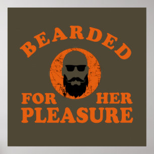 funny bearded quote poster