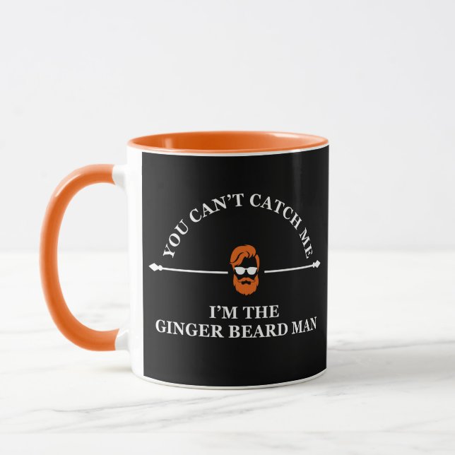 funny bearded quotes ginger beard man mug (Left)
