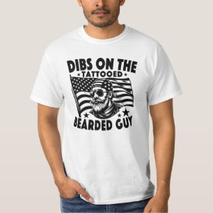Funny Bearded Tattooed Guy Couple Matching T-Shirt