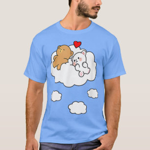 Funny Bears Sleeping With Heart Gift Love Men Wome T-Shirt