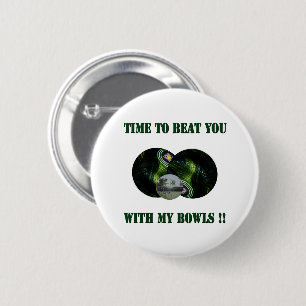 Funny Beating You At Lawn Bowls, 6 cm Round Badge