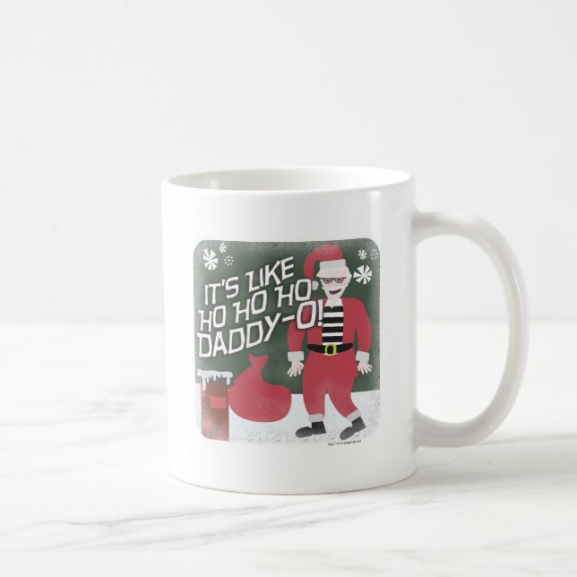 Funny Beatnik Santa Coffee Mug (Right)