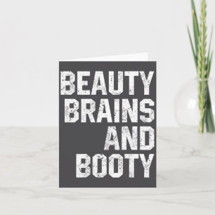 Funny Beauty And Booty Leg Day Gym Workout Quote F Card