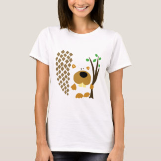 Funny Beaver Abstract Art T-Shirt