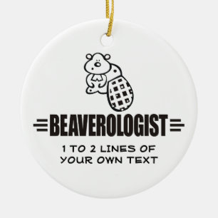 Funny Beaver Ceramic Tree Decoration
