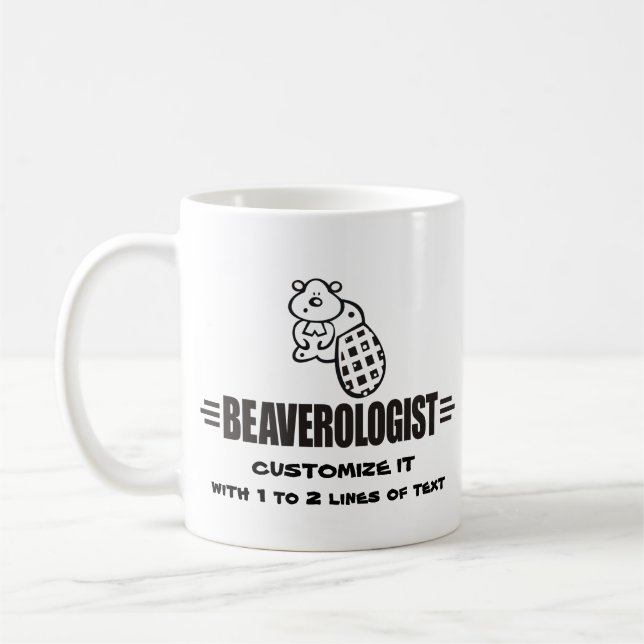 Funny Beaver Coffee Mug (Left)