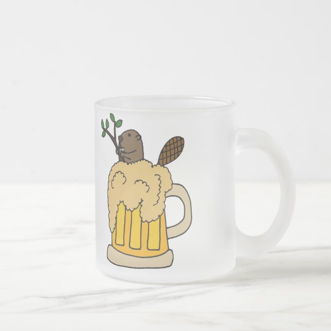 Funny Beaver in Beer Mug (Right)
