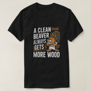 Funny Beaver Lumber Pun Vintage Art T-Shirt