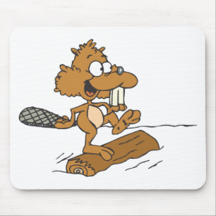 Funny Beaver Mouse Mat