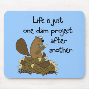 FUNNY BEAVER PROJECT MOUSE PAD