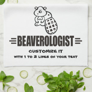 Funny Beaver Tea Towel
